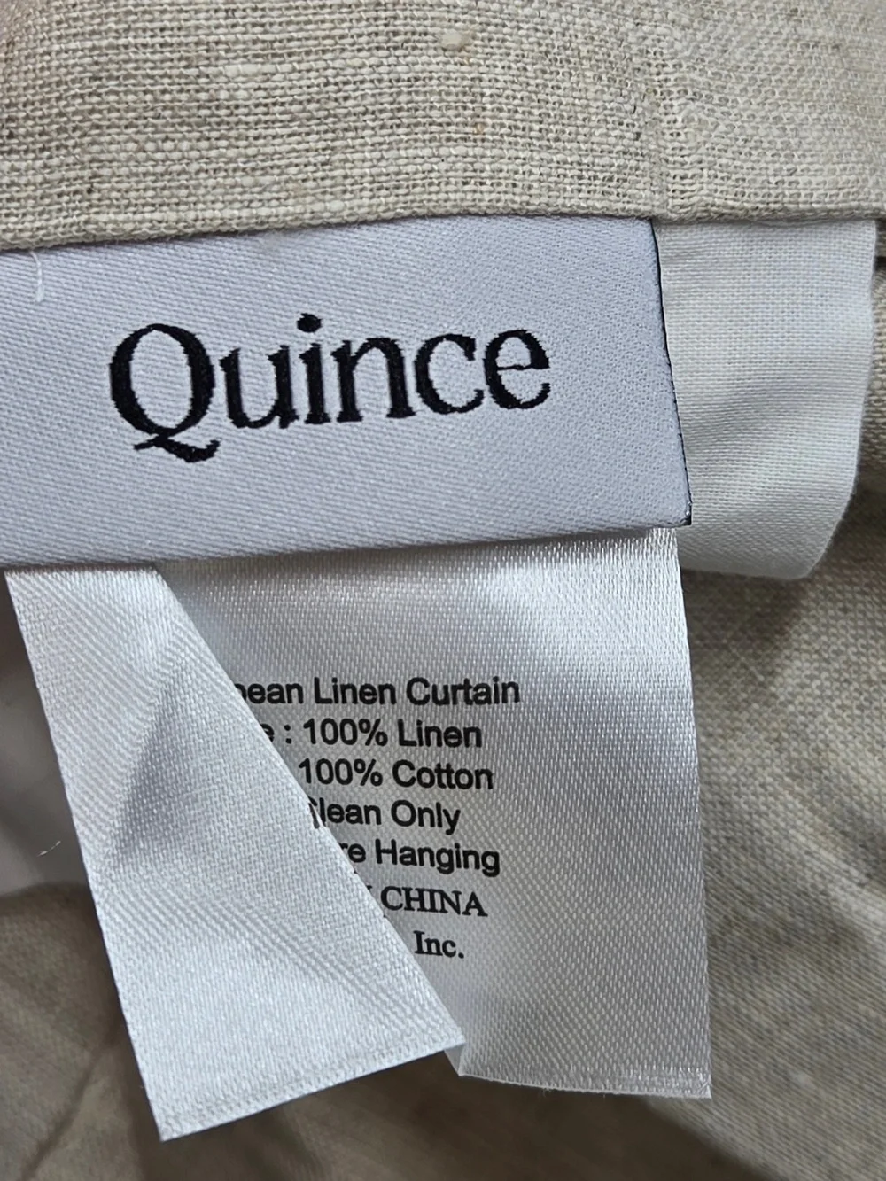 NWT QUINCE Set Of 2 48x108 European Linen Curtains Flax 0046